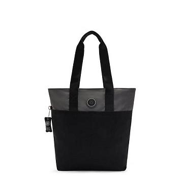 Kipling Hanifa 15" Tote Bag Laptop Bags Coal Black Block | CA 1299NW